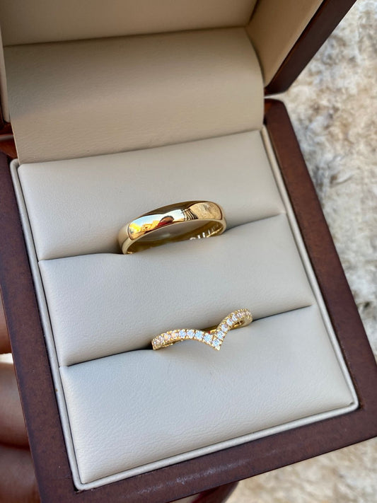 Argollas de matrimonio "Aurora Dorada"